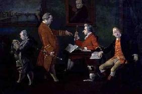 Lord William Cavendish (later 5th Duke of Devonshire), William FitzHerbert and Mr Short (the tutor) c.1780