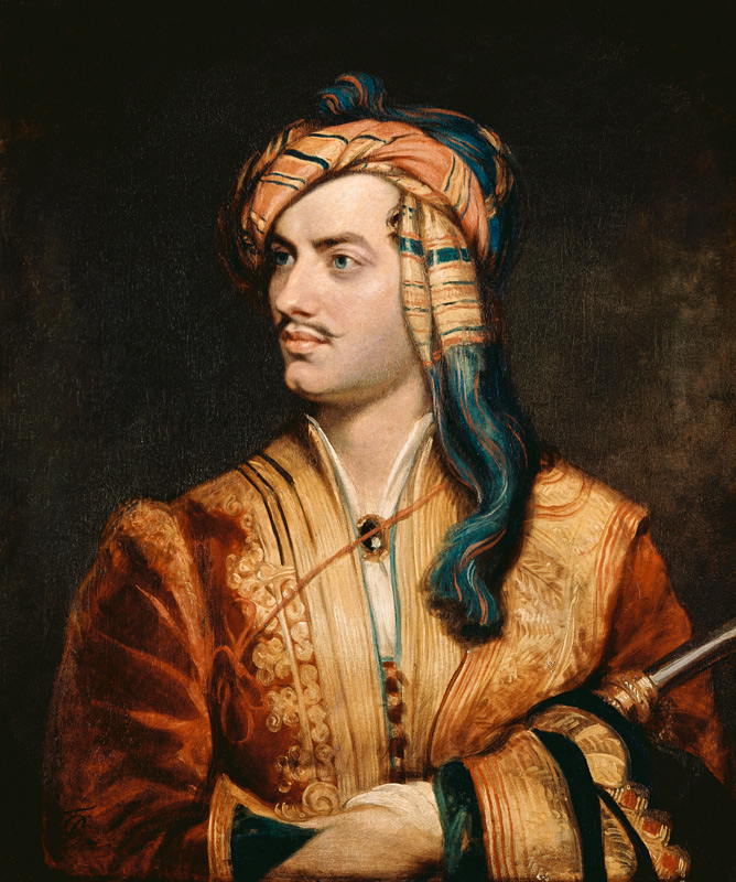 Portrait of George Gordon (1788-1824) 6th Baron Byron of Rochdale in Albanian Dress von Thomas Phillips