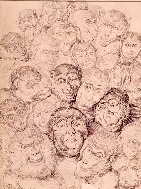 Monkey Faces von Thomas Rowlandson