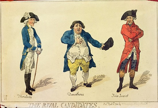 The Rival Candidates, frontispiece in the book History of the Westminster Election.. Lovers of Truth von Thomas Rowlandson
