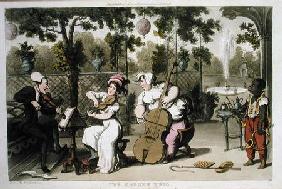 The Garden Trio, from 'The Tour of Dr Syntax in search of the Picturesque', by William Combe published