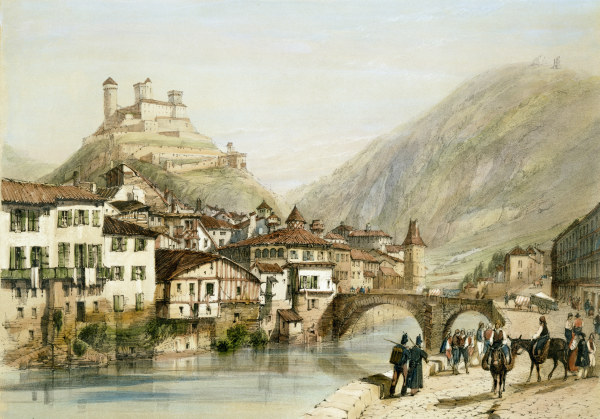 Foix, Stadtansicht von Thomas Shotter Boys