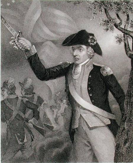 Portrait of General Francis Marion (1732-95), at the Battle of Eutaw Springs von Thomas Stothard