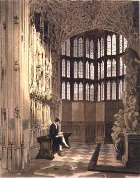 Henry the Seventh Chapel, plate R from 'Westminster Abbey' 1812