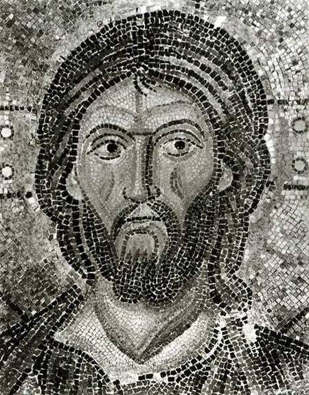 Head of Christ from the Zoe Panel, from 'The Mosaics of Hagia Sophia at Istambul' von Thomas Whittemore