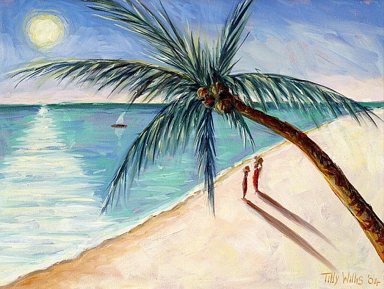 Rustling Palm, 2004 (oil on canvas)  von Tilly  Willis