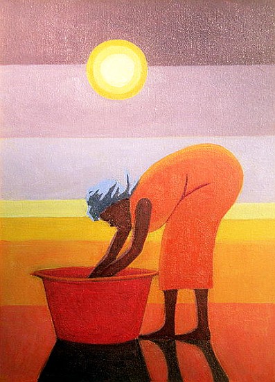 The Red Bucket, 2002 (oil on canvas)  von Tilly  Willis
