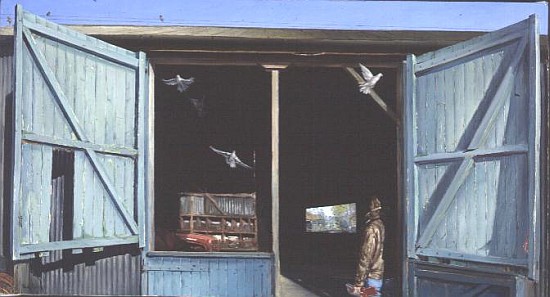 Blue Barn Doors  von Timothy  Easton