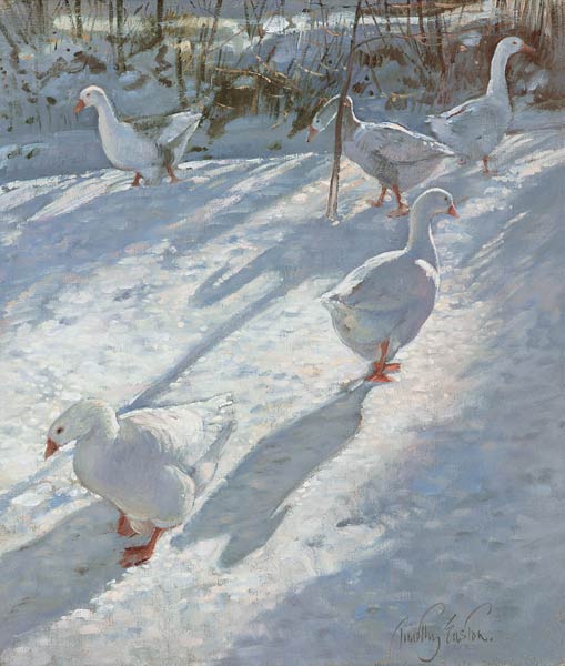 Exploring the Slope (oil on canvas)  von Timothy  Easton