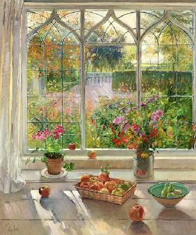 Autumn Fruit and Flowers - Timothy  Easton