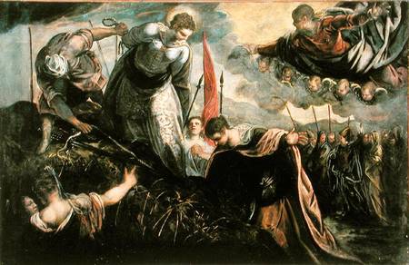 Saint Catherine prepares for her exexcution von Tintoretto (eigentl. Jacopo Robusti)