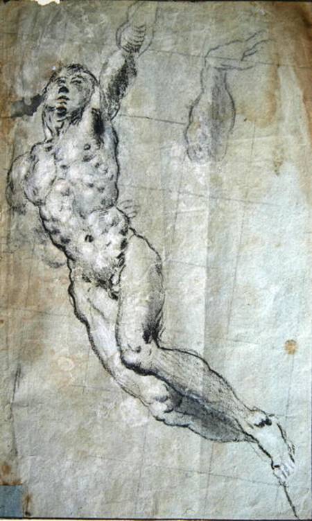 Study for the body of St. George von Tintoretto (eigentl. Jacopo Robusti)