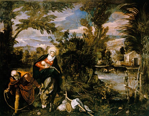 Die Flucht nach Ägypten von Tintoretto (eigentl. Jacopo Robusti)