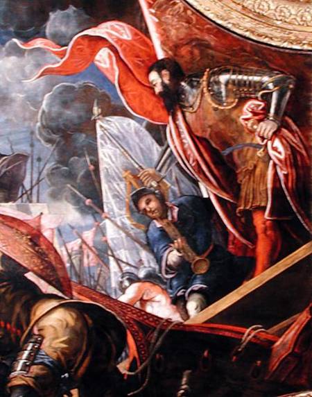 Victory of the Venetians over the Ferrarans at Argenta  (detail) von Tintoretto (eigentl. Jacopo Robusti)