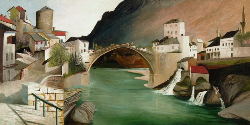 Römische Brücke in Mostar von Tivadar Kosztka Csontváry