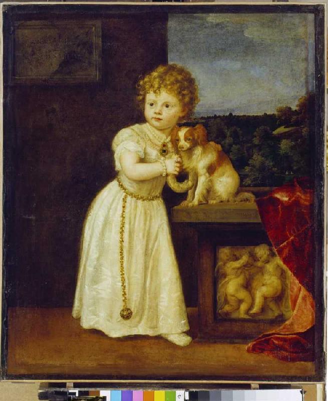 Clarissa Strozzi im Alter von 2 Jahren von Tizian (Tiziano Vercellio/ Titian)