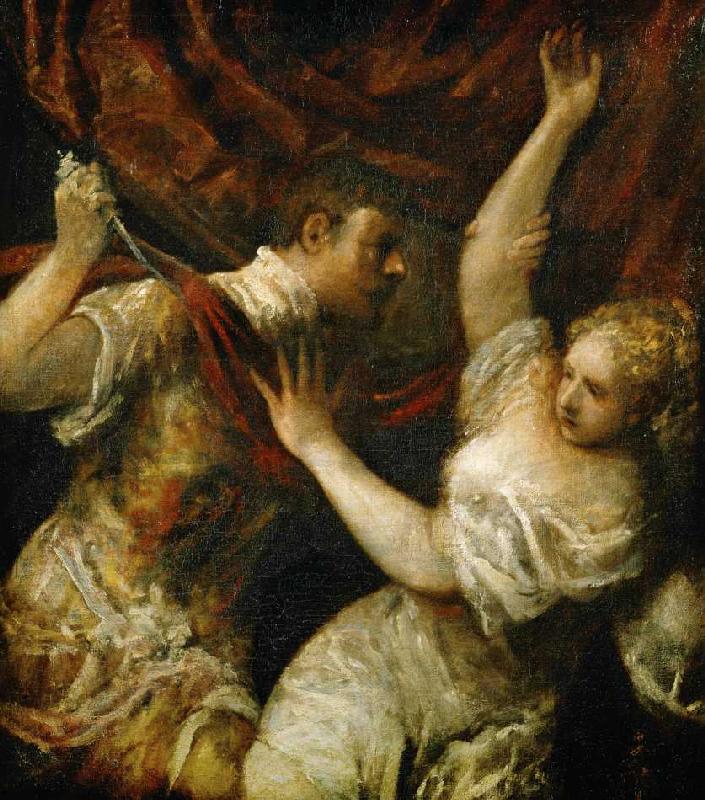 Tarquinius und Lucrecia von Tizian (Tiziano Vercellio/ Titian)