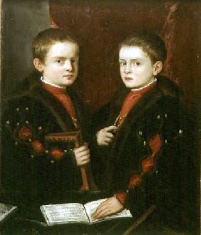 Portrait of Gerolamo Melchiorre (b.1536) and his brother Francesco Santo da Pesaro (b.1537) c.1544