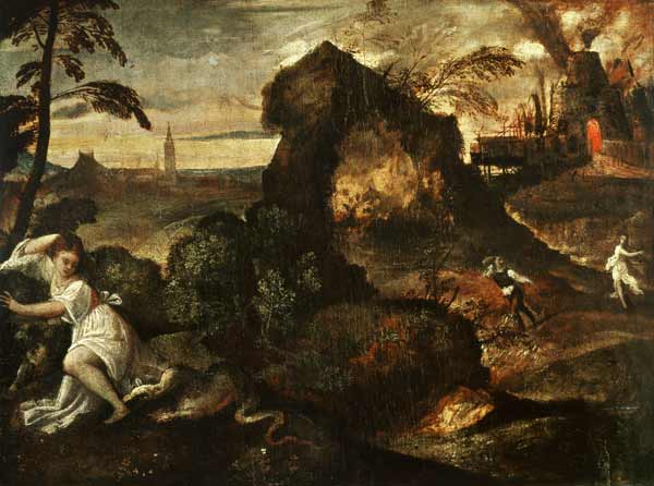 Orpheus and Eurydice von Tizian (Tiziano Vercellio/ Titian)