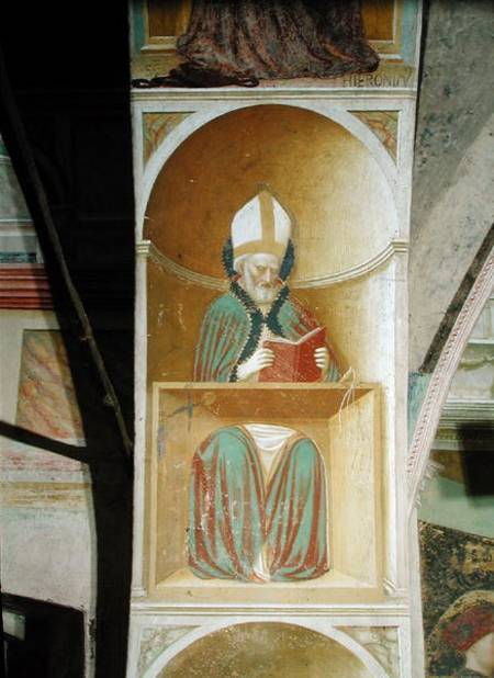 St. Ambrose of Milan (c.340-397) from the intrados of the apse von Tommaso Masolino da Panicale