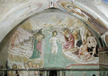The Baptism of Christ, from the Cycle of the Life of St. John the Baptist von Tommaso Masolino da Panicale