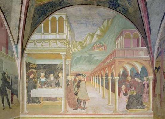 The Banquet of Herod, from the Cycle of the Life of St John the Baptist (fresco) von Tommaso Masolino da Panicale