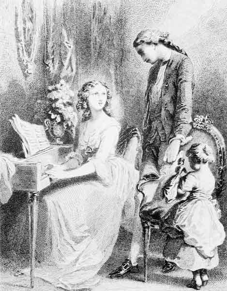 Illustration from ''The Sorrows of Werther'' Johann Wolfgang Goethe (1749-1832) von Tony Johannot