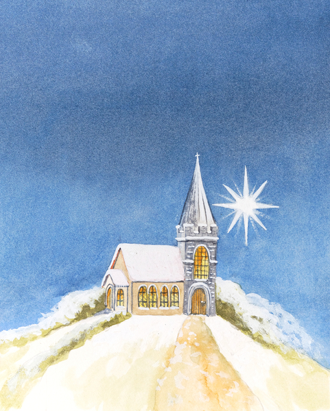 Church on Hill von Tony  Todd