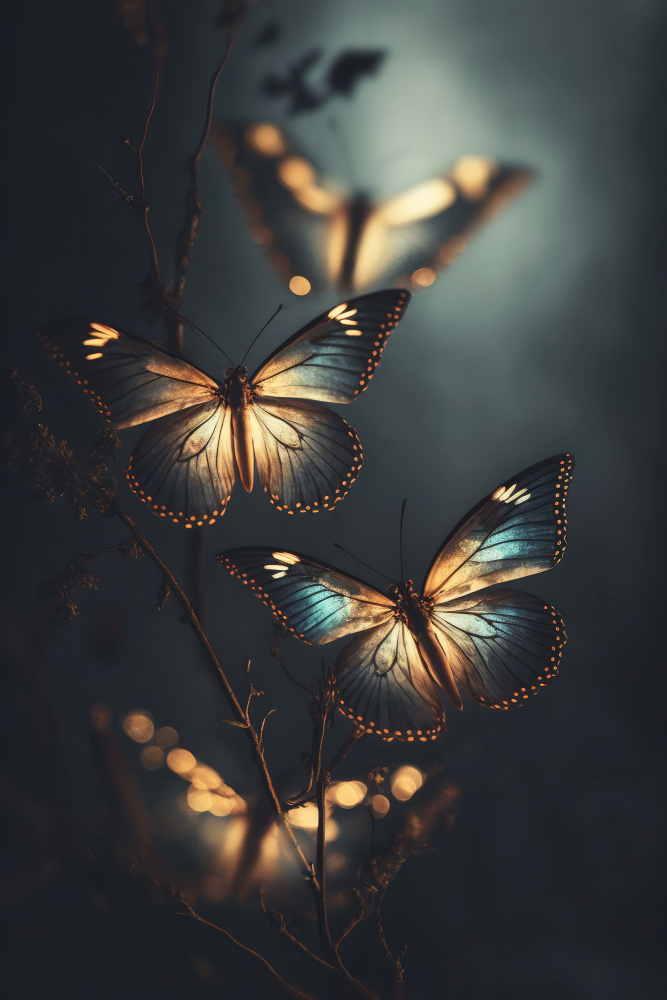Leuchtende Schmetterlinge von Treechild
