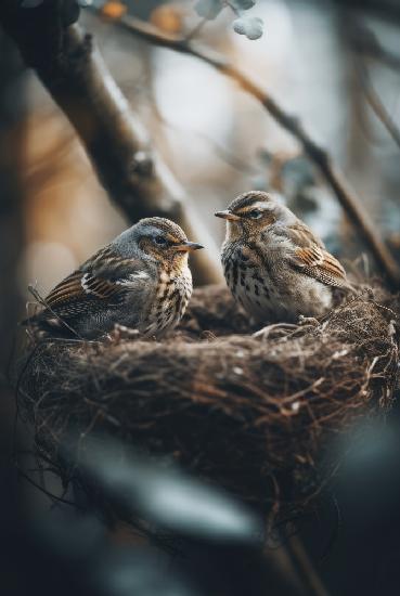 Vögel im Nest Nr. 2