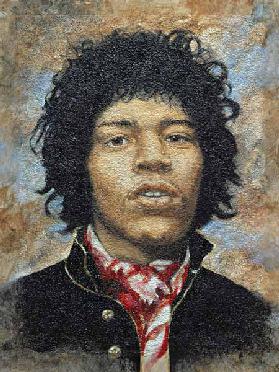 Hendrix (1942-70) (oil on polytex board) 