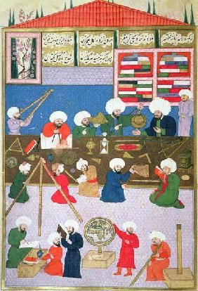 FY 1404 Takyuddin and other astronomers at the Galata observatory founded in 1557 by Sultan Suleyman c.1581