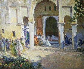 Urteil des Paschas, Gemälde von Ulisse Caputo (1872-1948) 1924