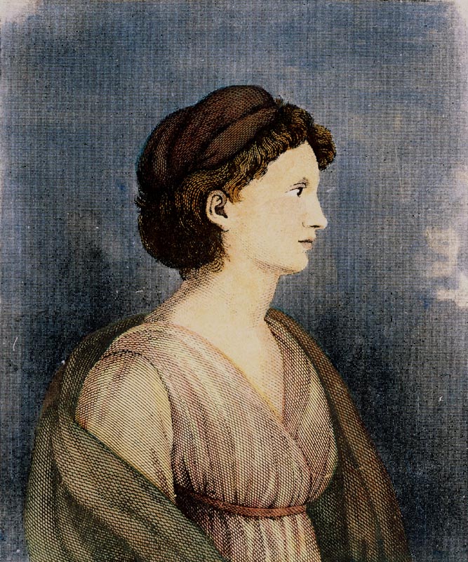 Caroline von Günderode 1. Hälfte 19. Jh. von Unbekannter Künstler