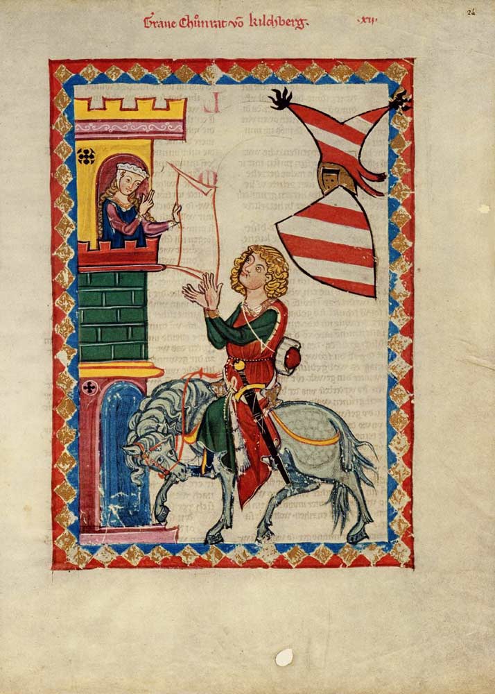 Graf Konrad von Kirchberg (Darstellung im Codex Manesse) von Unbekannter Künstler