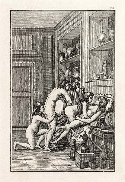 Illustration für die Novellen von Marquis de Sade von Unbekannter Künstler