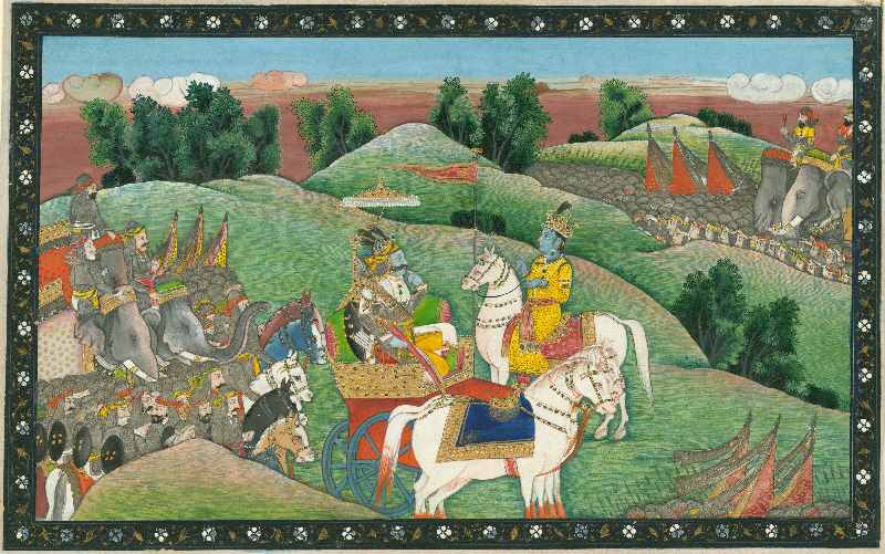 Das Gespräch zwischen Krishna und Arjuna von Unbekannter Künstler