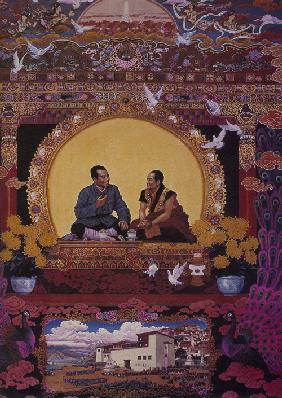 Das Treffen Zhu De mit dem Lebenden Buddha Geda 1936 1982