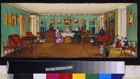 Das Wohnzimmer von Graf Josef August Ilinski in Romaniw 1834