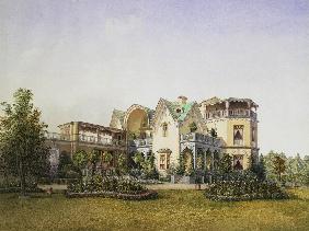 Der Cottage-Palast im Alexandria-Park von Peterhof 1847