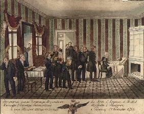 Der Tod Alexanders I. von Russland in Taganrog am 19. November 1825 1828