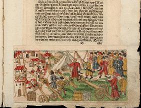 Die Belagerung von Reval durch Iwan IV. 1578. Aus Johann Jakob Wick: Sammlung von Nachrichten... 1578