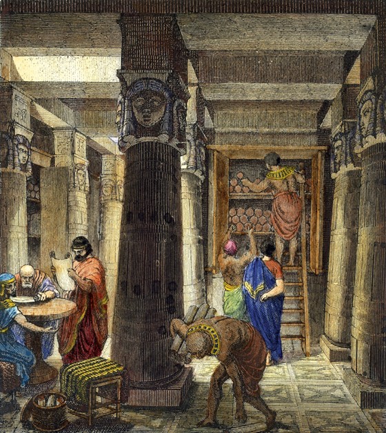 Die Bibliothek von Alexandria von Unbekannter Künstler