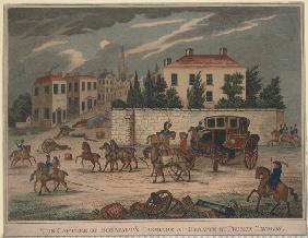 Die Eroberung von Napoleons Kutsche bei Genappe nach der Schlacht von Waterloo 1815