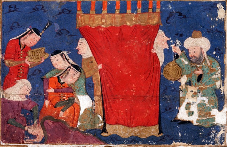 Die Geburt Alexanders des Grossen. Aus: Eskandar-Name (Das Alexander-Buch) von Unbekannter Künstler