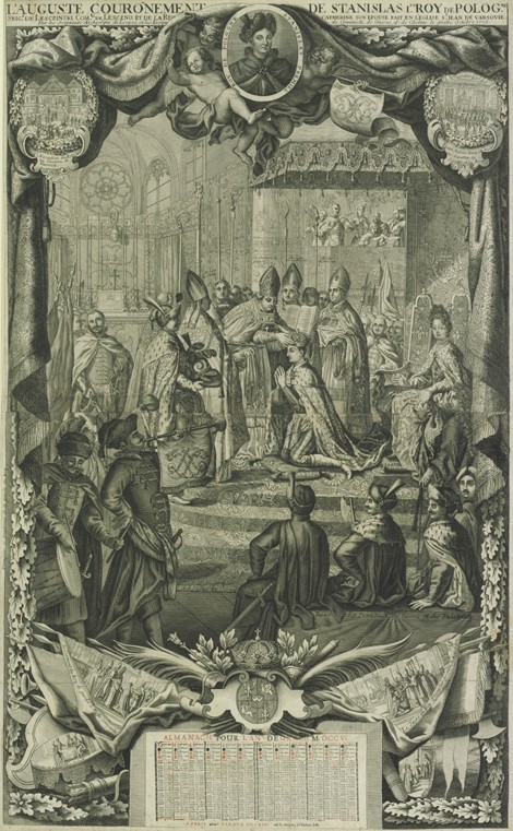 Die Krönung des Stanislaus I. Leszczynski 1705 von Unbekannter Künstler