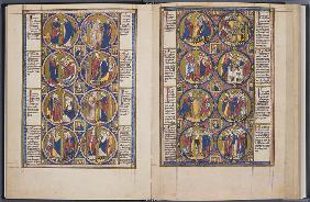 Die Schöpfung. Bible moralisée (Codex Vindobonensis 2554)