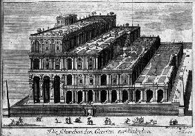 Die schwebenden Gärten von Babylon (aus dem Buch von Humphrey Prideaux) 1726