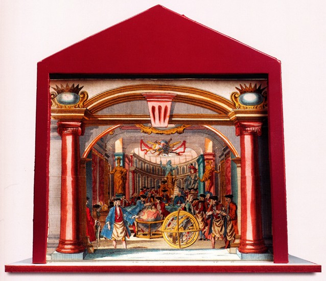 Diorama: Freimaurerloge Deutschlands (Der Freimaurer-Tempel) von Unbekannter Künstler