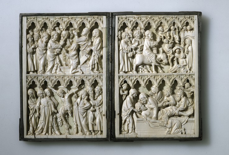 Diptychon mit Szenen aus dem Leben Christi (Aus dem Besitz der Königin Jadwiga) von Unbekannter Künstler
